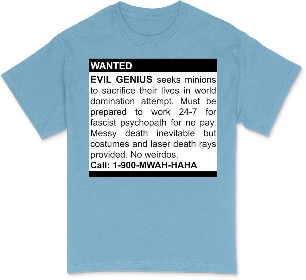 Evil Genius Personal Ad Dark T-Shirt