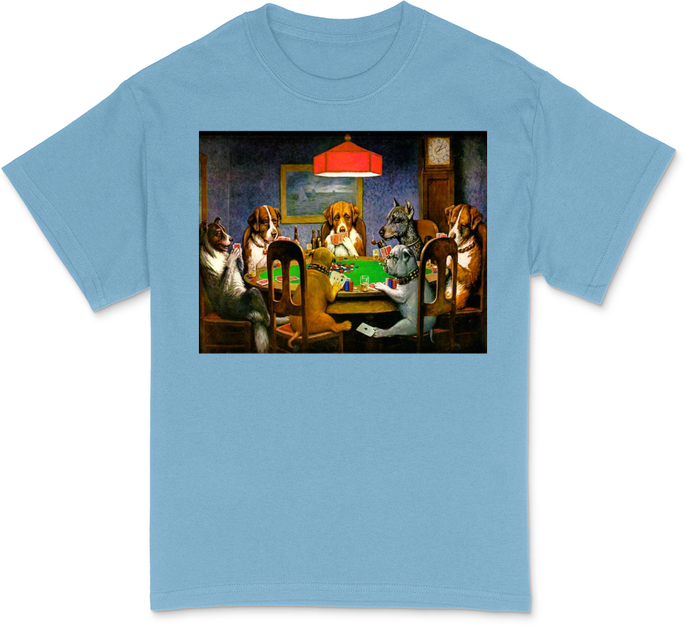 Dogs Playing Poker Long Sleeve Dark T-Shirt