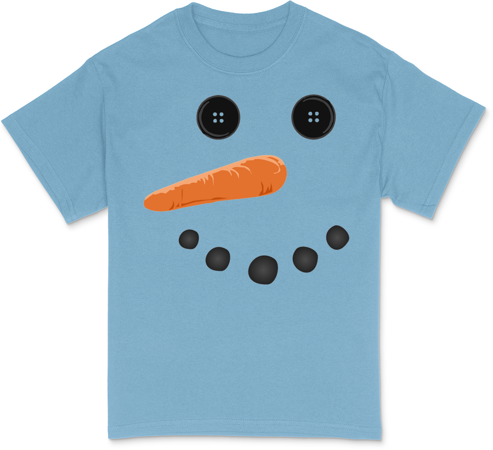 Festive Holiday Funny Winter Snowman Face Men's Value T-Shirt