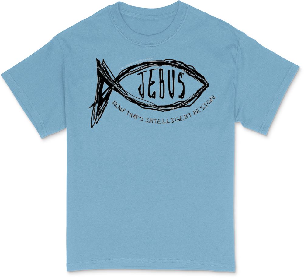 Jebus Fish Intelligent Design White T-Shirt