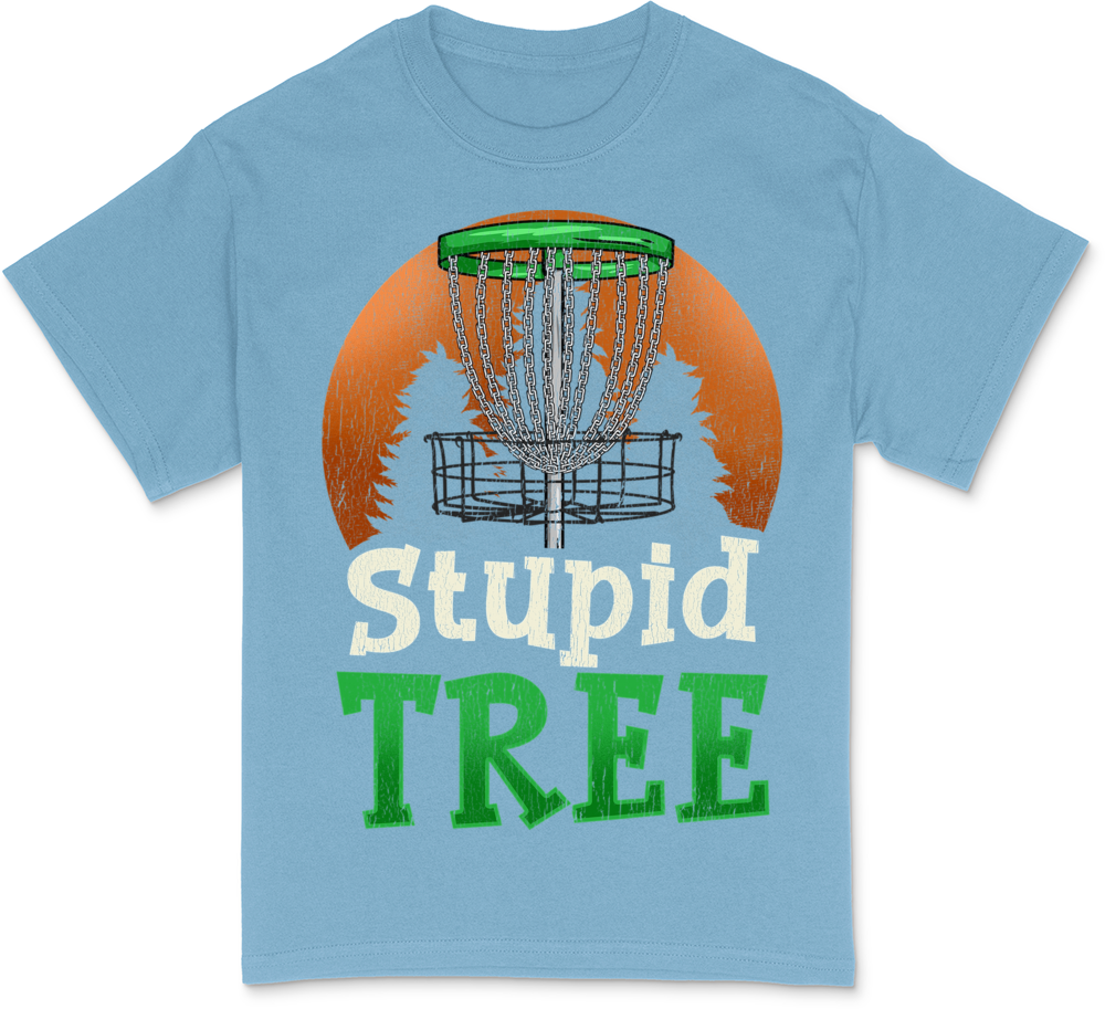 Stupid Tree Disc Golf T-Shirt   Funny Fris T-Shirt
