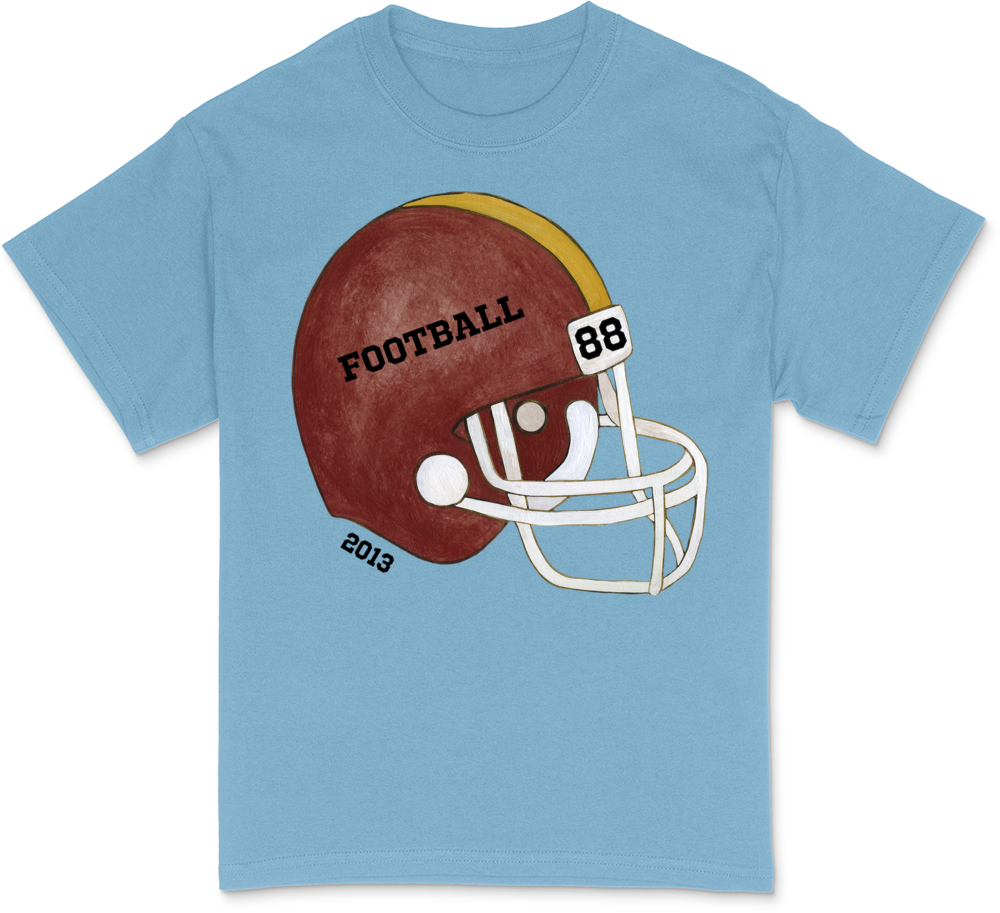 Football Helmet Dark T-Shirt