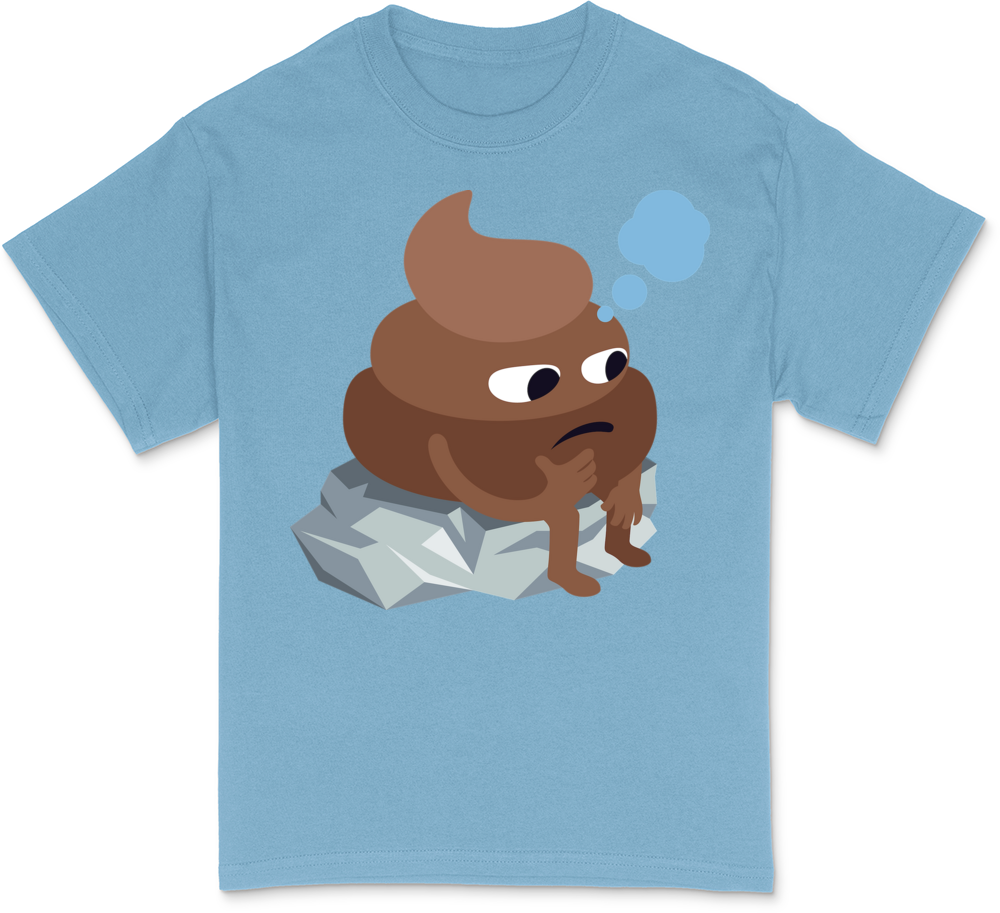 Emoji Poop Thinking Men's Fitted T-Shirt (dark) T-Shirt