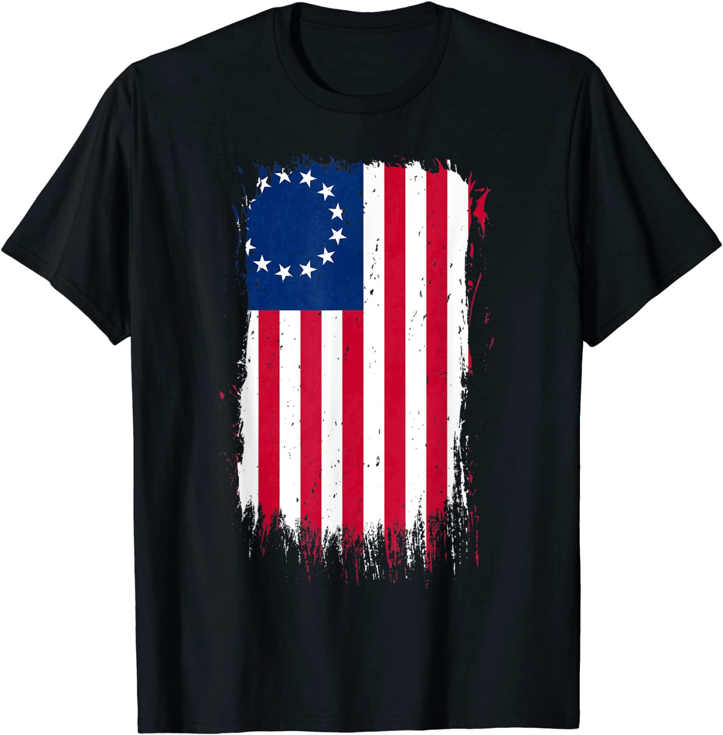America Betsy Ross Flag 1776 Vintage Distressed T-Shirt