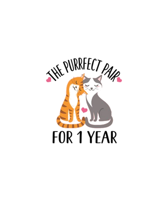 1st Anniversary Cat Couple