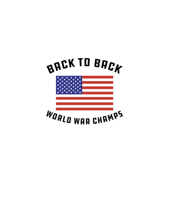 Back to back world war champs t shirt