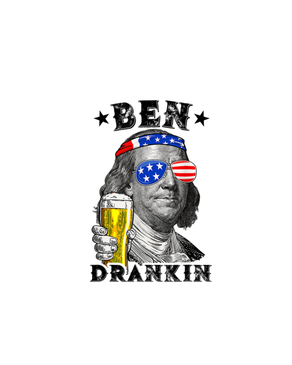 Ben Drankin Benjamin Franklin Funny Drink Beer 4th Of July T-Shirt