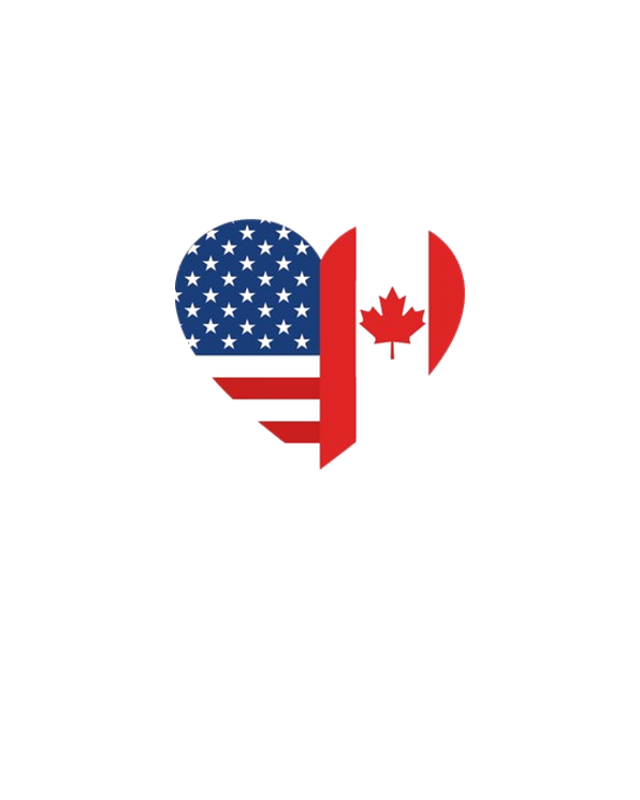 Canadian American Flag Love