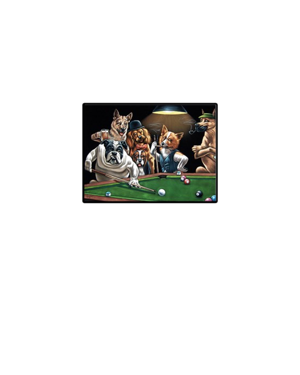 Dogs Playing Pool