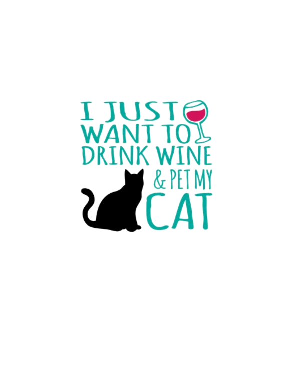 Drink Wine and Pet My Cat Light T-Shirt