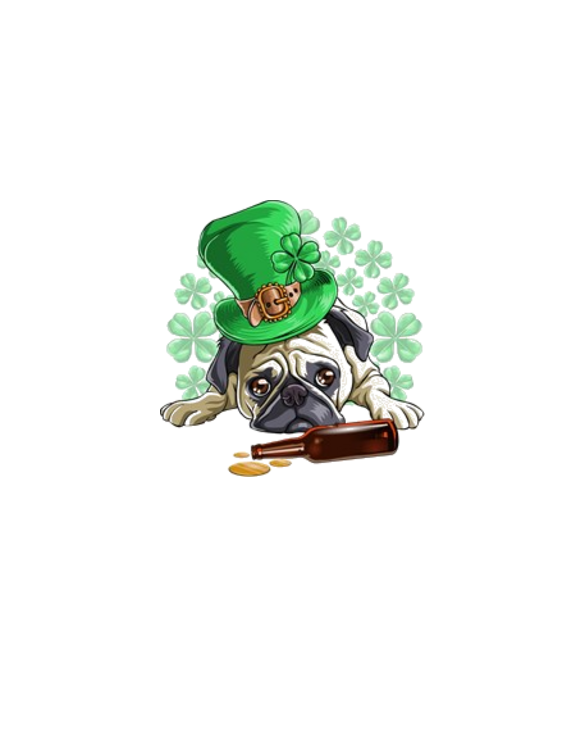 Drunk Pug St. patricks Day