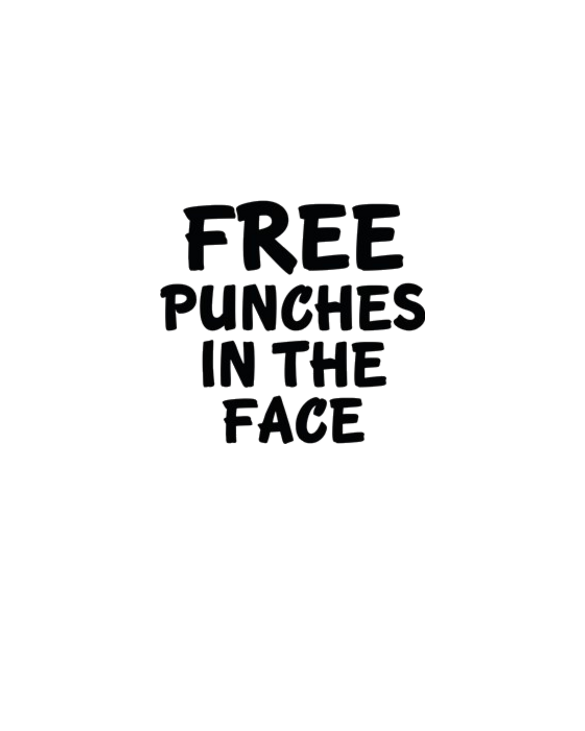 Free Punches In The Face White