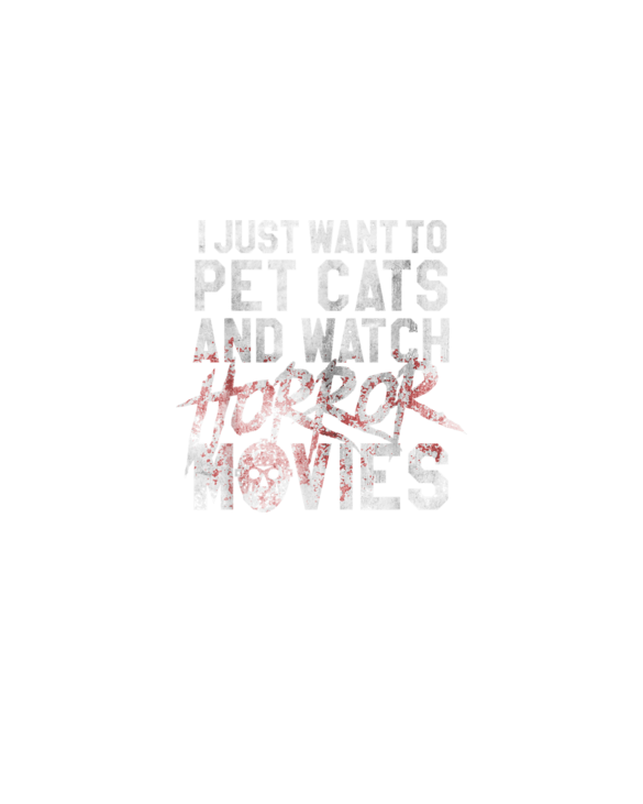 Funny Horror Movie Fan - Halloween Cat Lover Gift T-Shirt