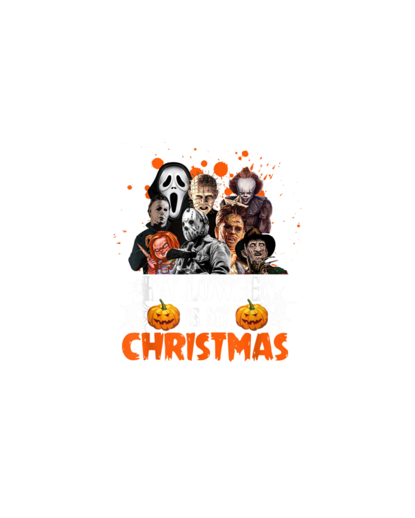 Funny Horror Movies Characters Halloween Is My Christmas T-Shirt