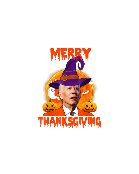 Funny Joe Biden Confused Merry Thanksgiving For Halloween T-Shirt