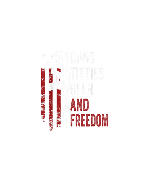 Guns Titties Beer & Freedom - Mens Funny Guns Drinking USA T-Shirt