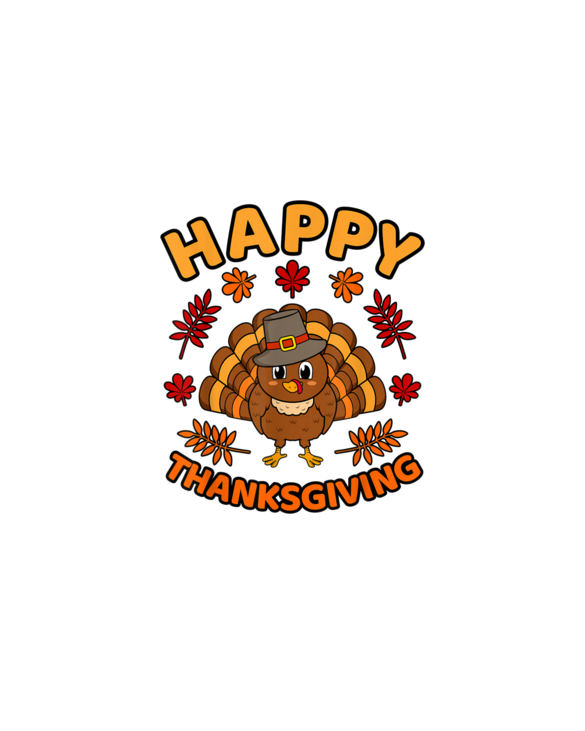 Happy Thanksgiving Funny Turkey Family Men Women Graphic T-Shirt