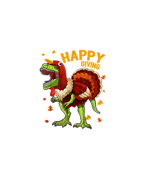 Happy Thanksgiving T Rex Dinosaur Turkey Costume Boys T-Shirt