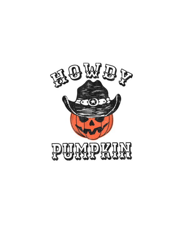 Howdy Pumpkin Funny Vintage Western Country Halloween T-Shirt