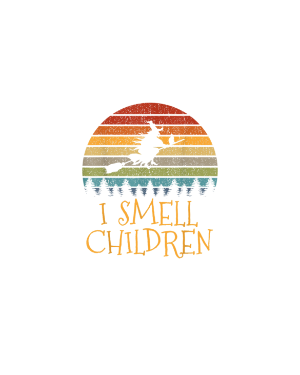 I Smell Children Funny Witch Halloween Vintage Costume Woman T-Shirt