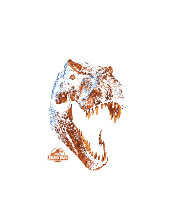 Jurassic Intro Tee- Orange Marle