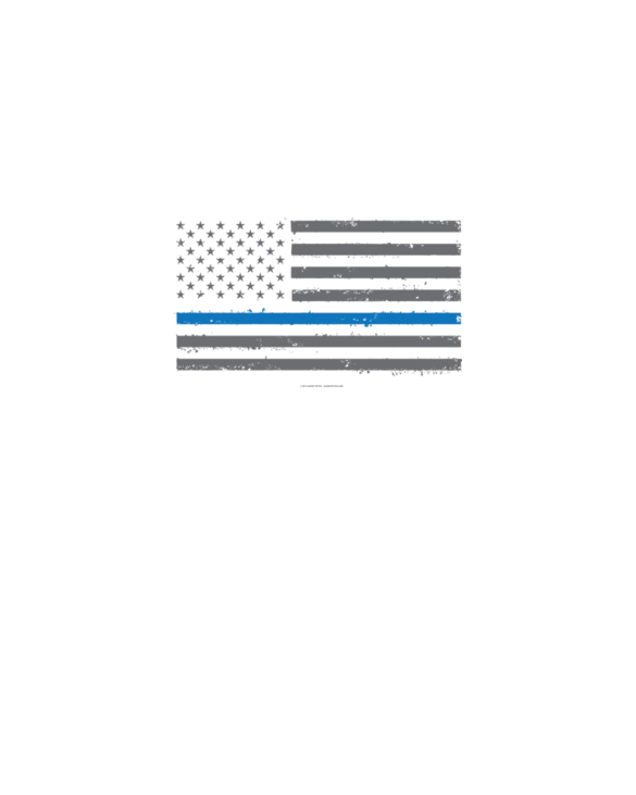 Law Enforcement Blue Line Flag Light T-Shirt
