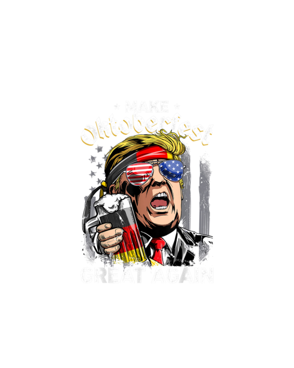 Make Oktoberfest Great Again Funny Trump Prost Beer Mug Men T-Shirt