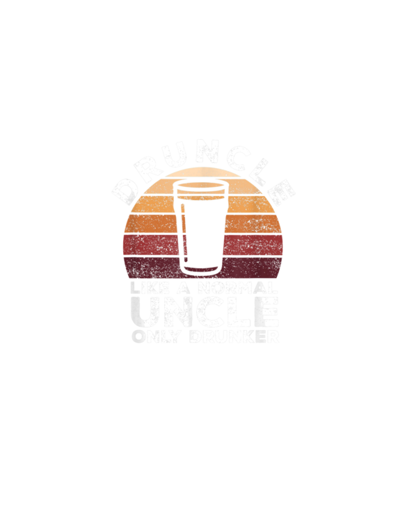 Mens Druncle Funny Saying Vintage Drunk Beer Drinking Uncle Gift T-Shirt