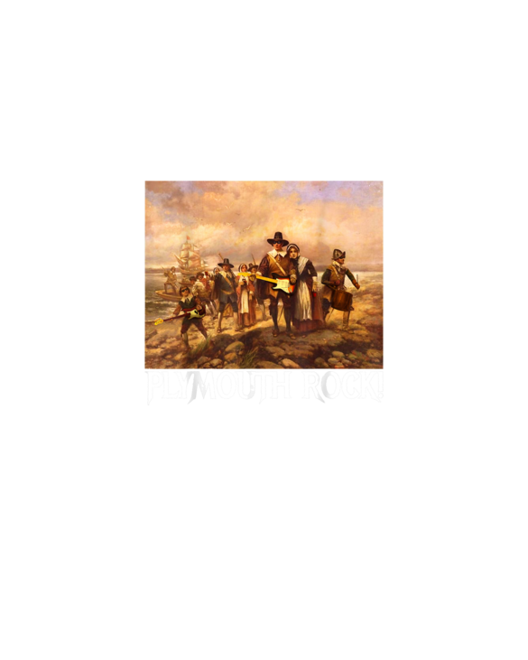 Plymouth Rock! Thanksgiving Pilgrims Rocking Guitars & Drum T-Shirt