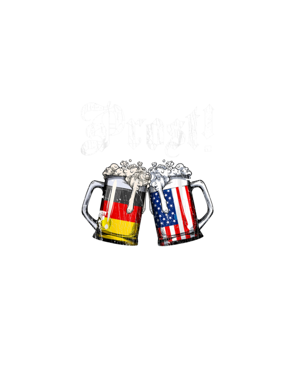 Prost Beer German American Flag T Shirt Oktoberfest Men Mug T-Shirt