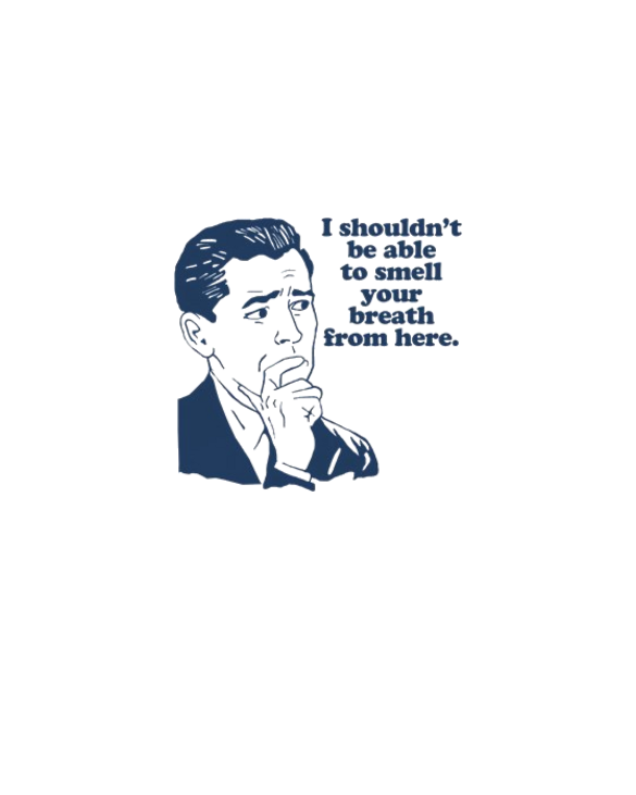 Retro Bad Breath Insult Humor