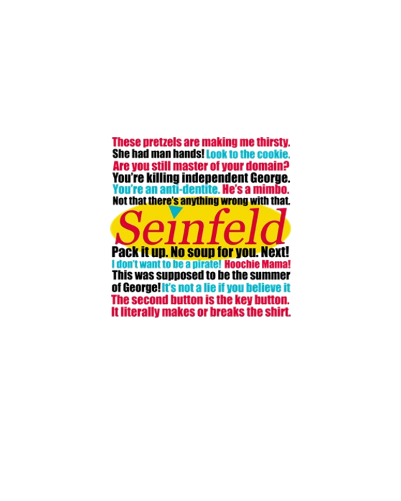 Seinfeld Quotes Logo Light T-Shirt