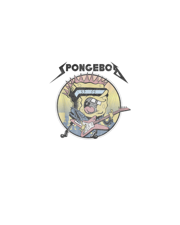 SpongeBob SquarePants Heavy Metal Rock T-Shirt