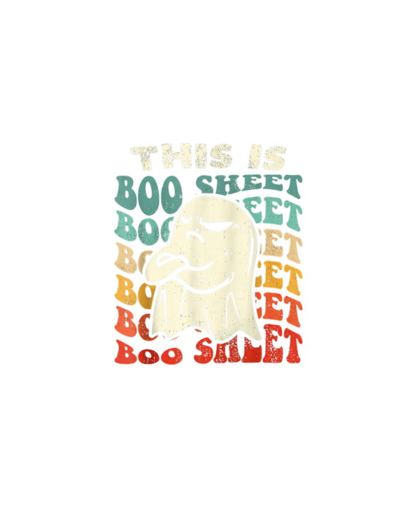 This Is Boo Sheet Ghost Retro Halloween Costume Men Women T-Shirt