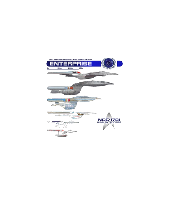 U.S.S. Enterprise Lineage Light T-Shirt