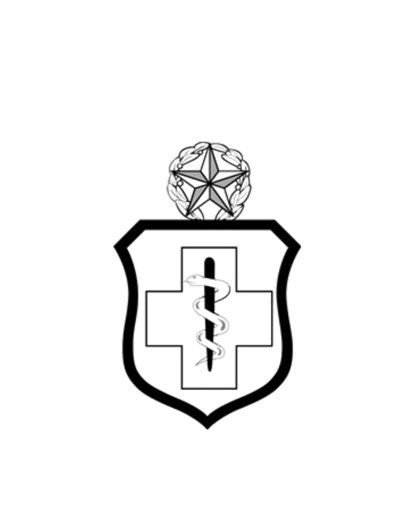 USAF Enlisted Medical Badge Command Level Long Sleeve Dark T-Shirt