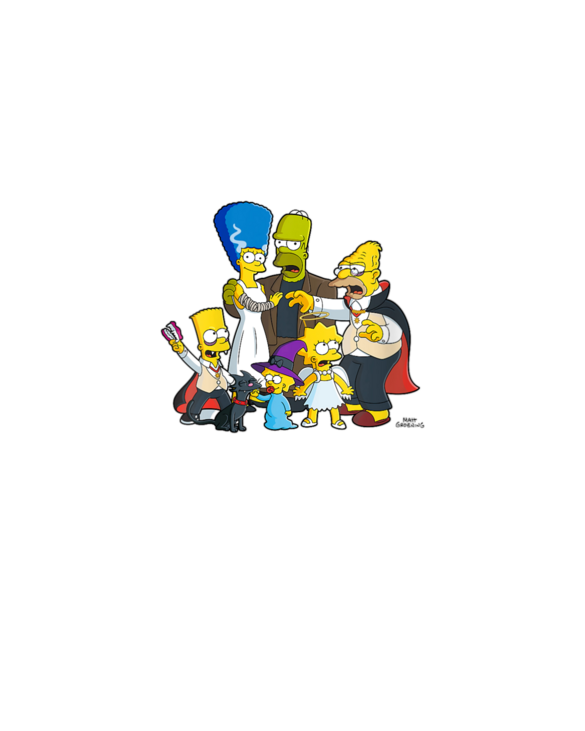 Womens The Simpsons Family Treehouse Of Horror Halloween V-Neck T-Shirt