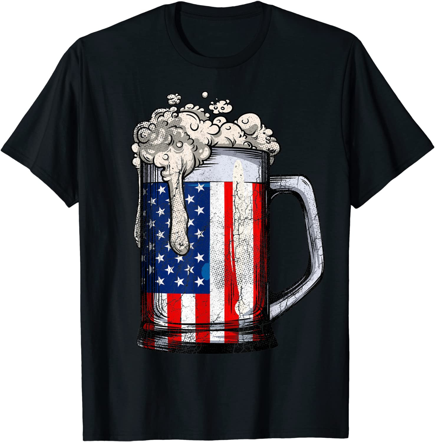 Beer American Flag T-Shirt