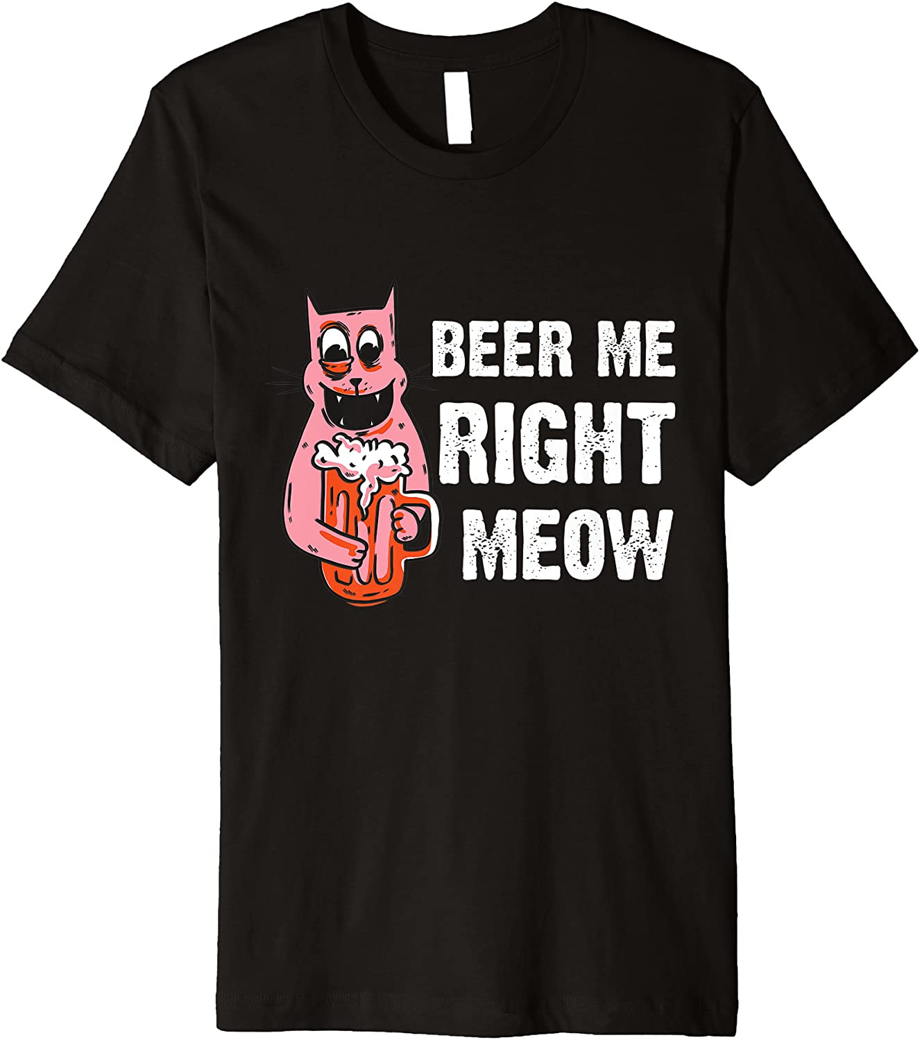 Cat Drinking Pun Beer Glasses T-Shirt