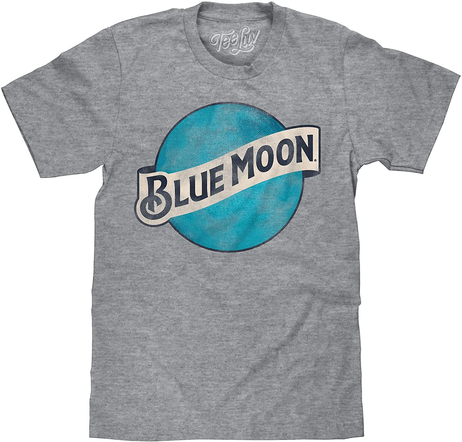 Distressed Blue Moon Beer Logo T-Shirt