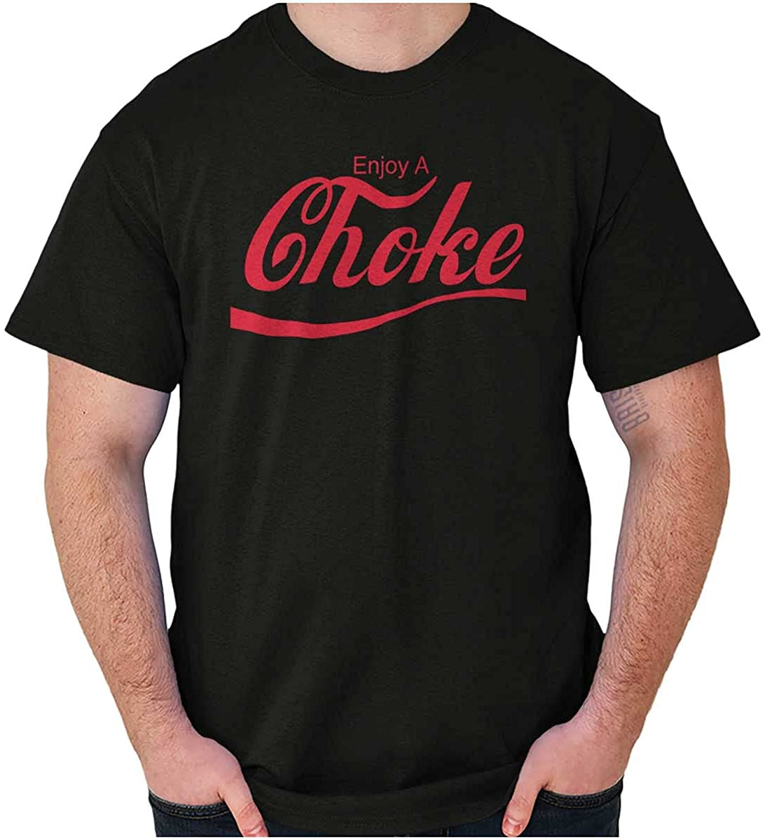 Enjoy A Choke Soda Pun Martial Arts Mens Graphic T-Shirt