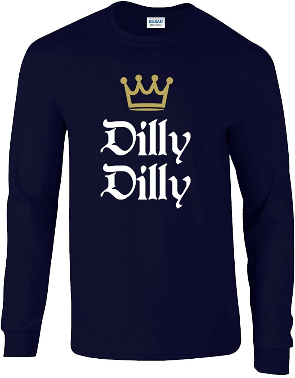 Funny Beer Drinking Dilly Dilly King Crown Outline T-Shirt