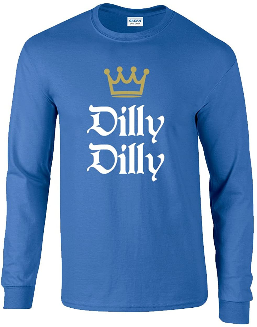 Funny Beer Drinking Dilly Dilly King Crown Outline T-Shirt