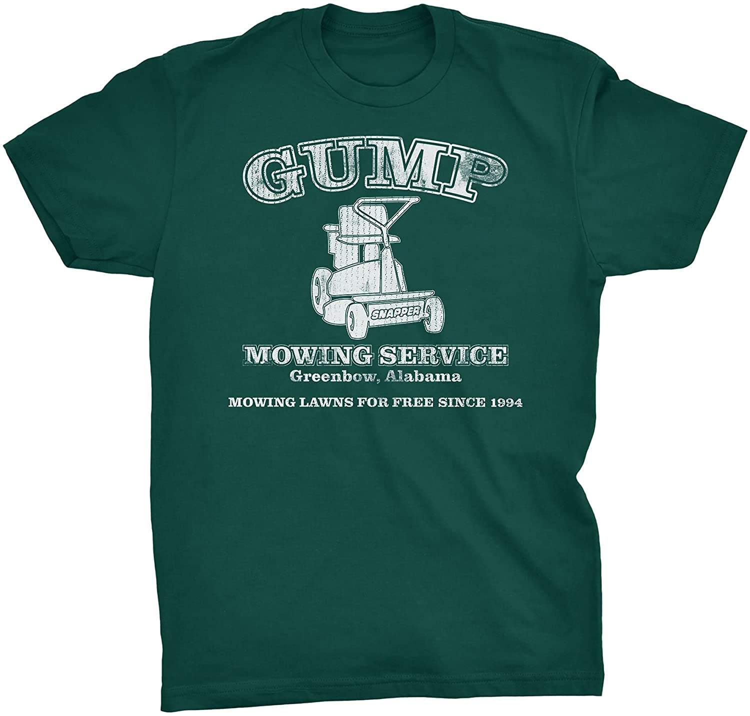 Gump Mowing Service - Distressed Print Vintage Style Movie T-Shirt