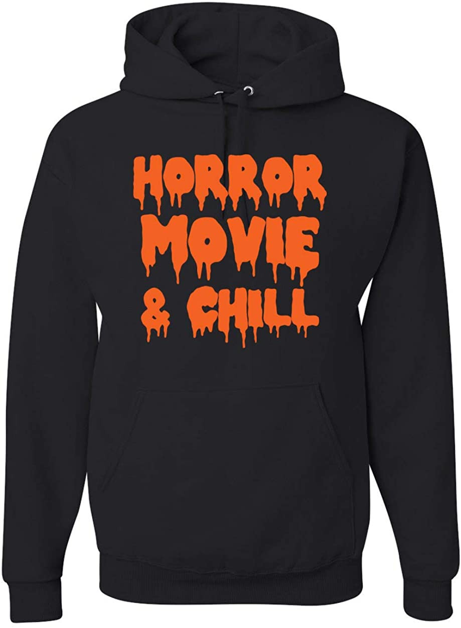 Horror Movie & Chill Orange Halloween T-Shirt