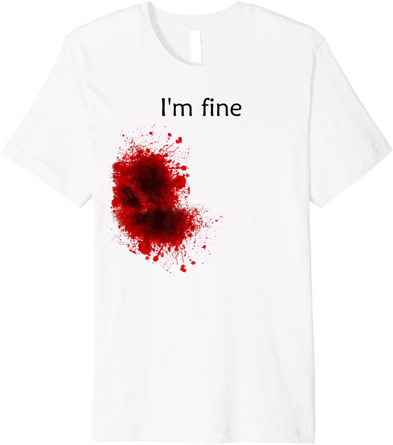 I'm Fine Bloody Wound Halloween Gross Costume T-Shirt