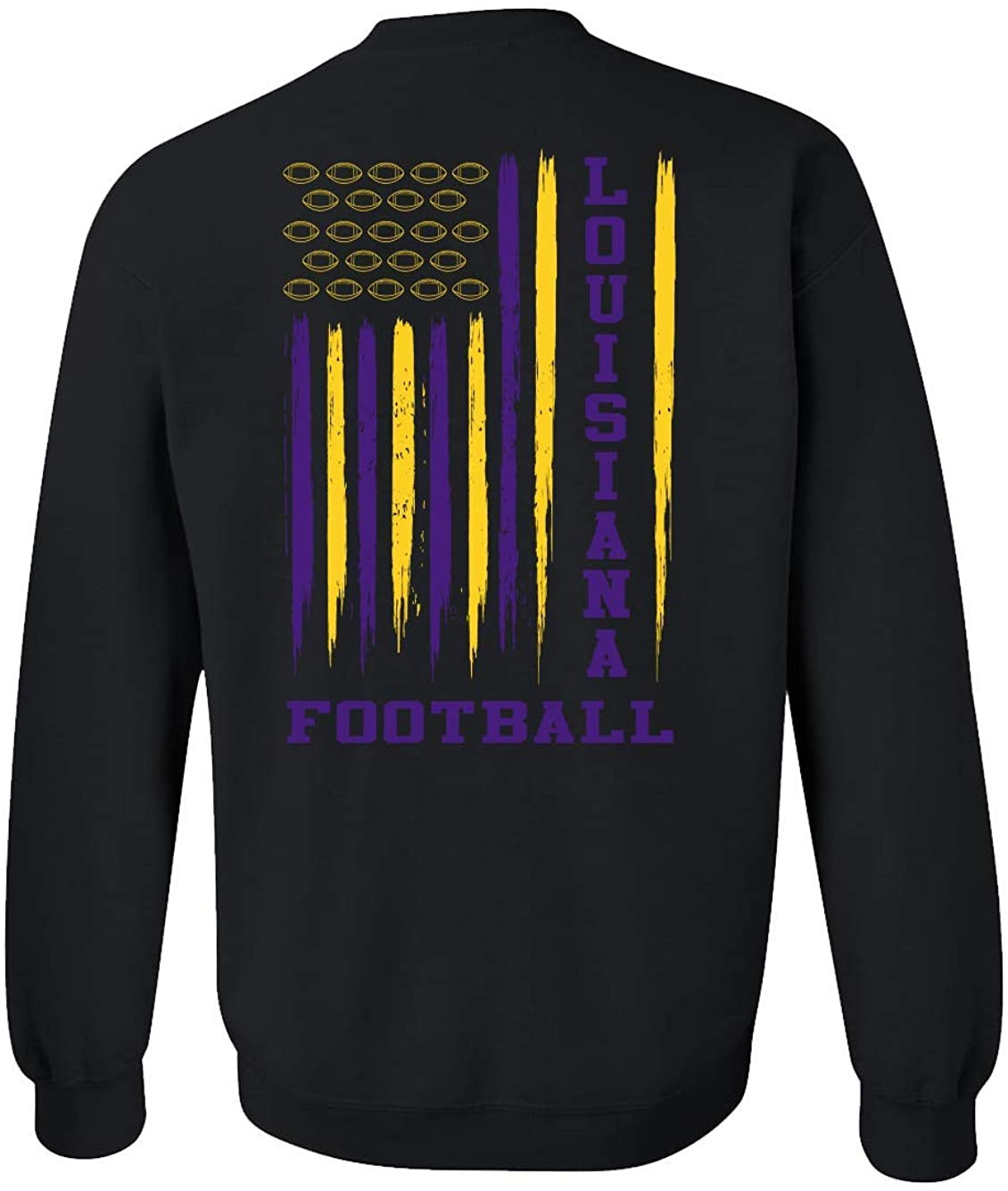 Louisiana Football Team Color Purple And Gold Flag T-Shirt