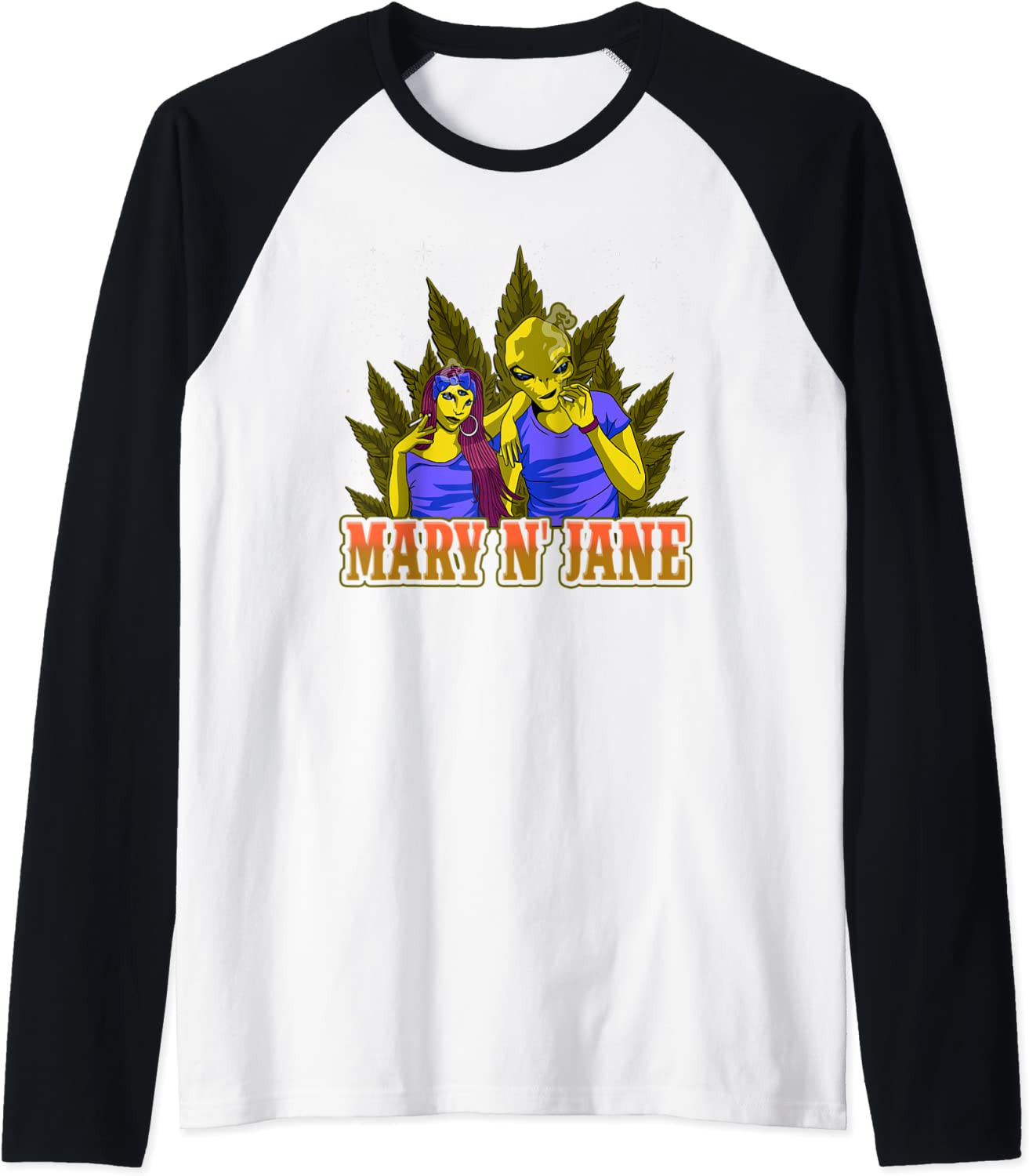 Mary And Jane Inspired Alien Marijuana Related Jane Smoker D T-Shirt
