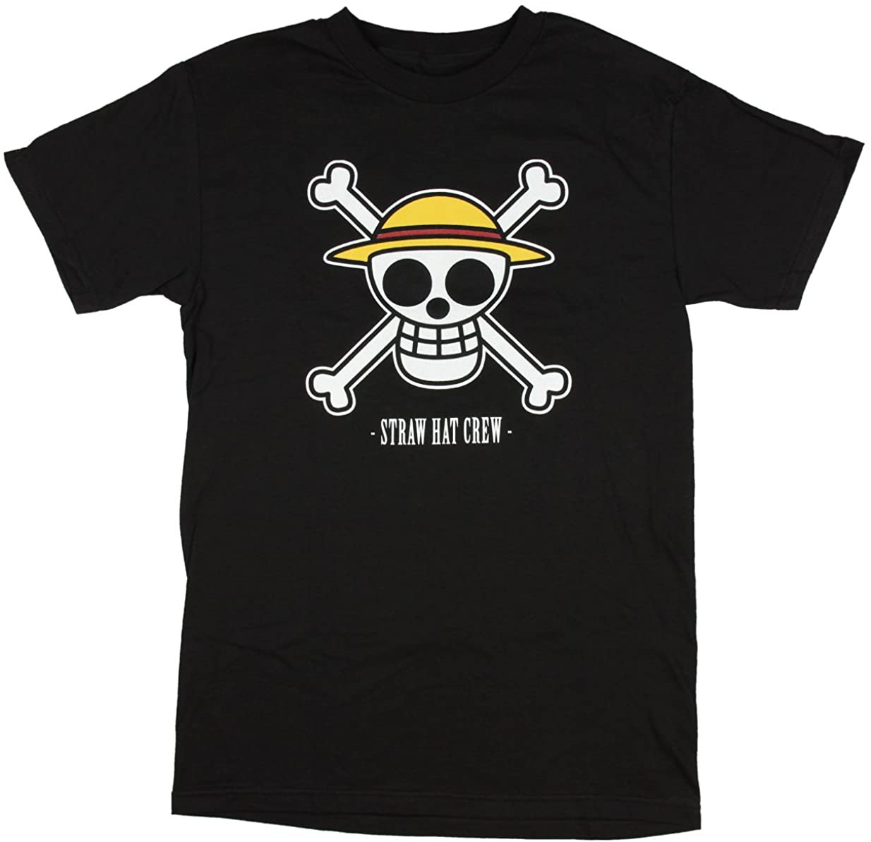 Men’s One Piece Luffy's Jolly Roger Straw Hat Crew TShirt