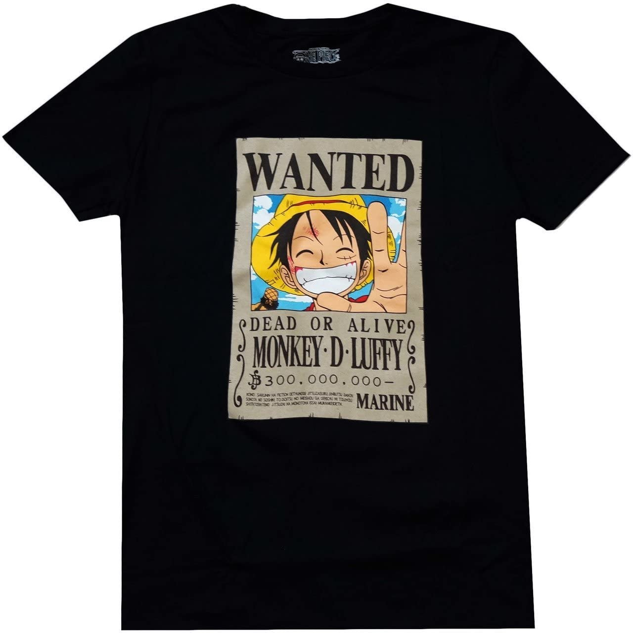 One Piece Monkey D. Luffy Wanted Poster T-Shirt